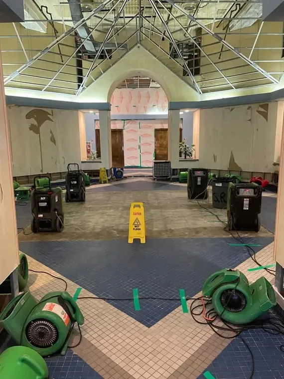 Storm roof leak dried near Ellicott City
